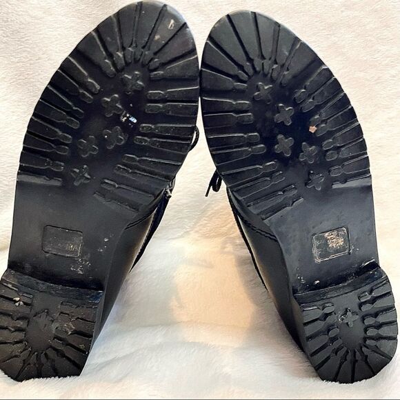 Vintage Romanian Black Leather & Shearling Boots - Picture 6 of 10